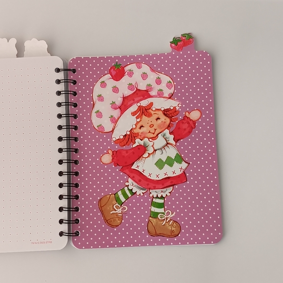 NEW Strawberry Shortcake Spiral Bound Notebook Bullet Journal Tabs 6" by 8" - Picture 5 of 10
